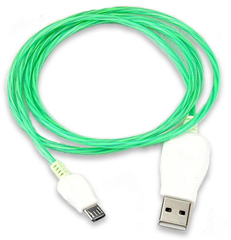 035-led Light Luminous Micro Usb Cable - Usb Cable Clipart (620x620), Png Download