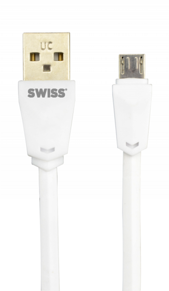Swiss 2 Metre Micro Usb Cable - Usb Cable Clipart (600x600), Png Download