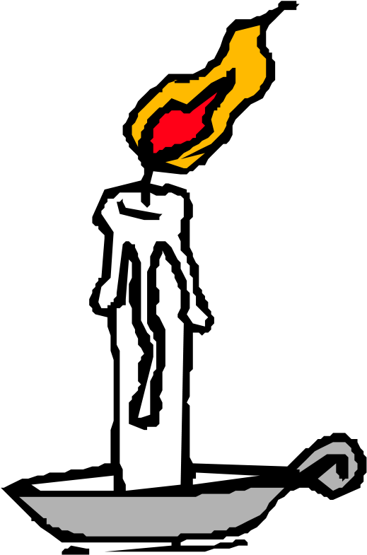 Cartoon Burning Candle - Wax Clipart - Png Download (535x800), Png Download