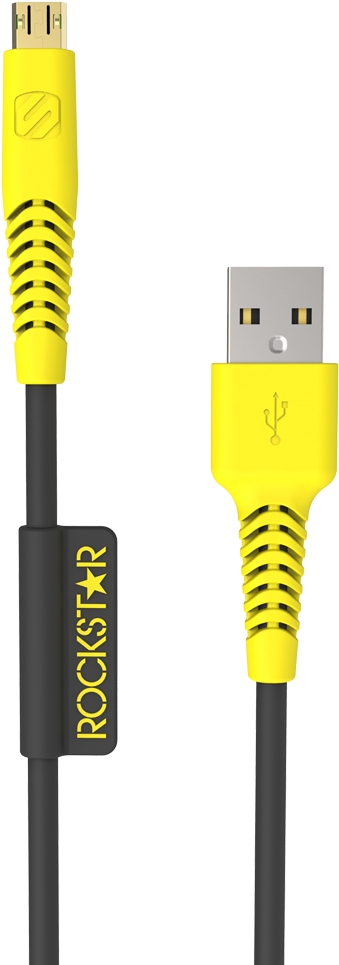 Rockstar Micro Usb Cable - Usb Cable Clipart (1000x1000), Png Download