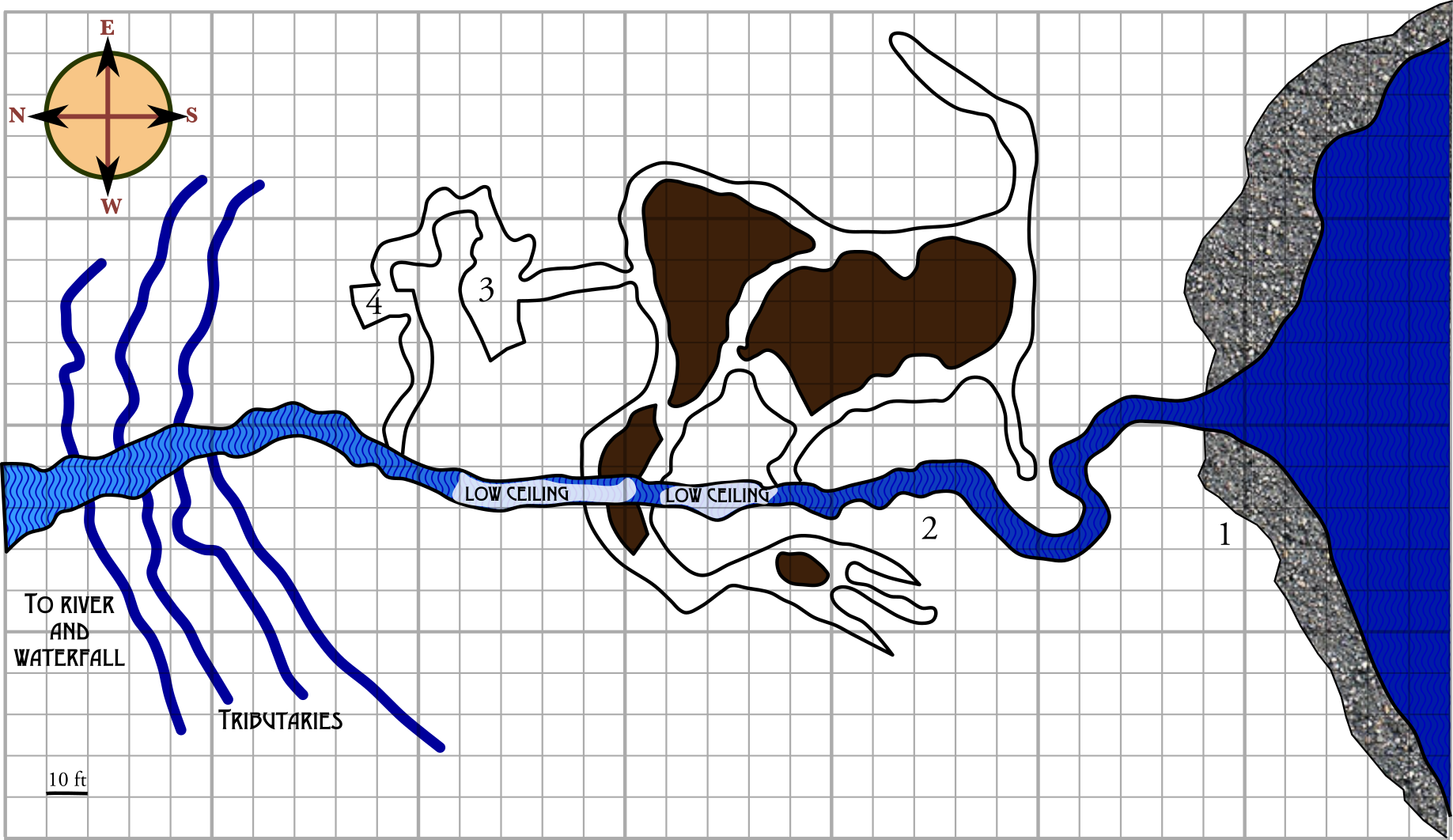 The Lake Cavern - Illustration Clipart (1837x1062), Png Download