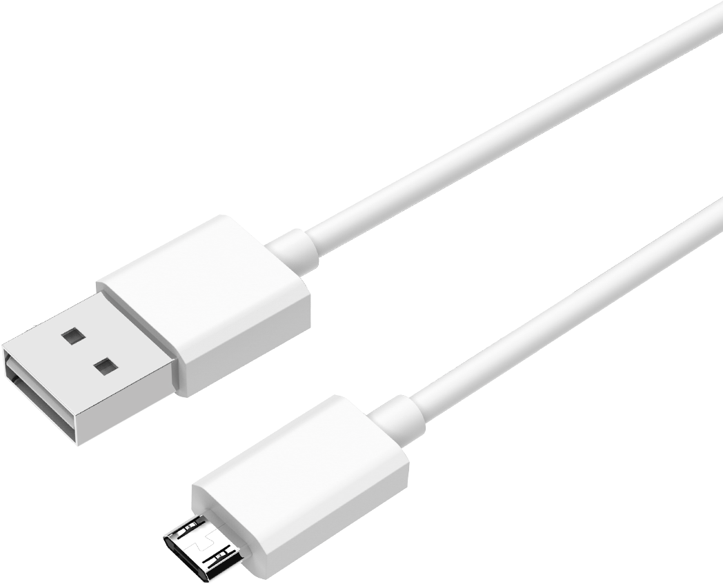 Usb To Micro Usb Cable - Usb Cable Clipart (1200x1200), Png Download