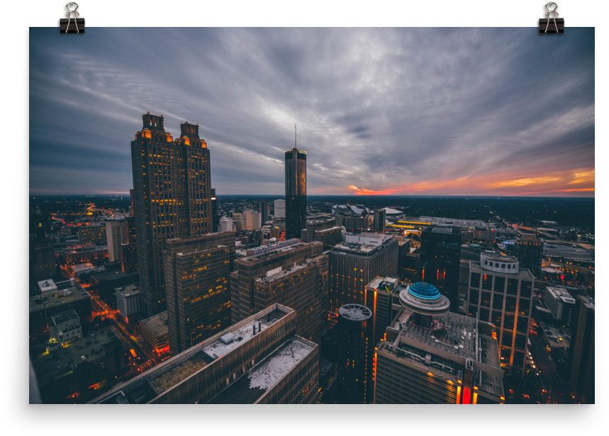 Stressed Desserts Print - Cityscape Clipart (1000x1000), Png Download