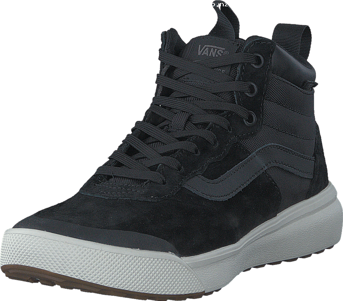Vans Mn Ultrarange Hi Black 60047-32 Womens Suede, - Work Boots Clipart (705x619), Png Download