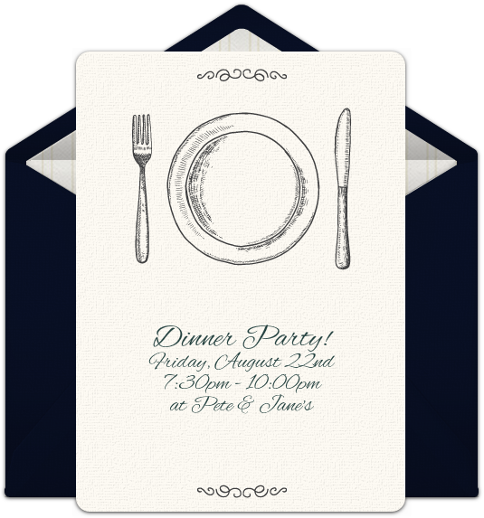 Dinner Table Online Invitation - Farewell Dinner Invitation Award Oscar Night Invitation Clipart (650x650), Png Download