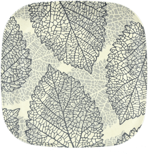 Go Bamboo Falling Leaves Plate - Lace Clipart (839x504), Png Download