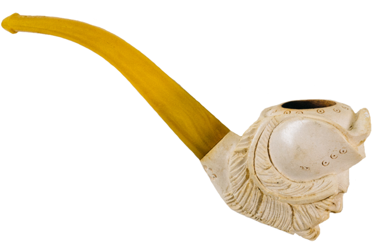 Vintage Half-bent Carved Meerschaum Pipe - High Heels Clipart (1000x1000), Png Download