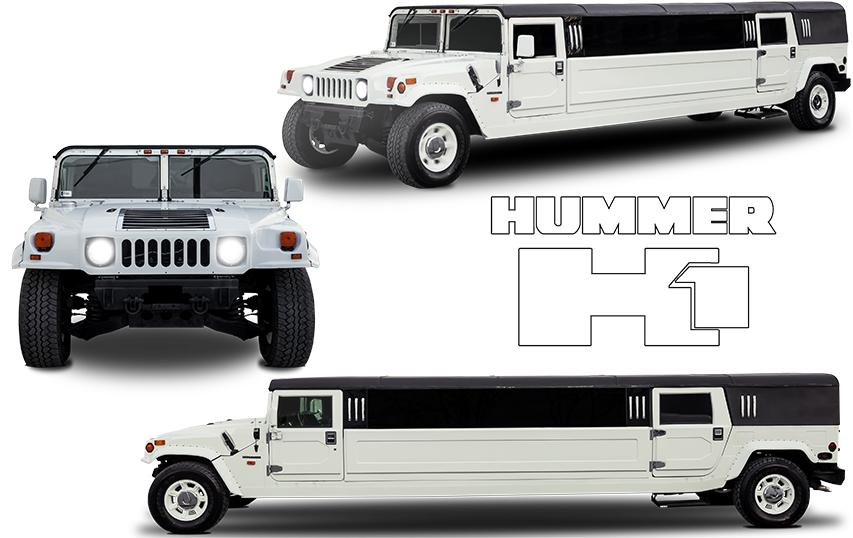 Hummer H1 White - Hummer H1 Limousine Clipart (854x567), Png Download