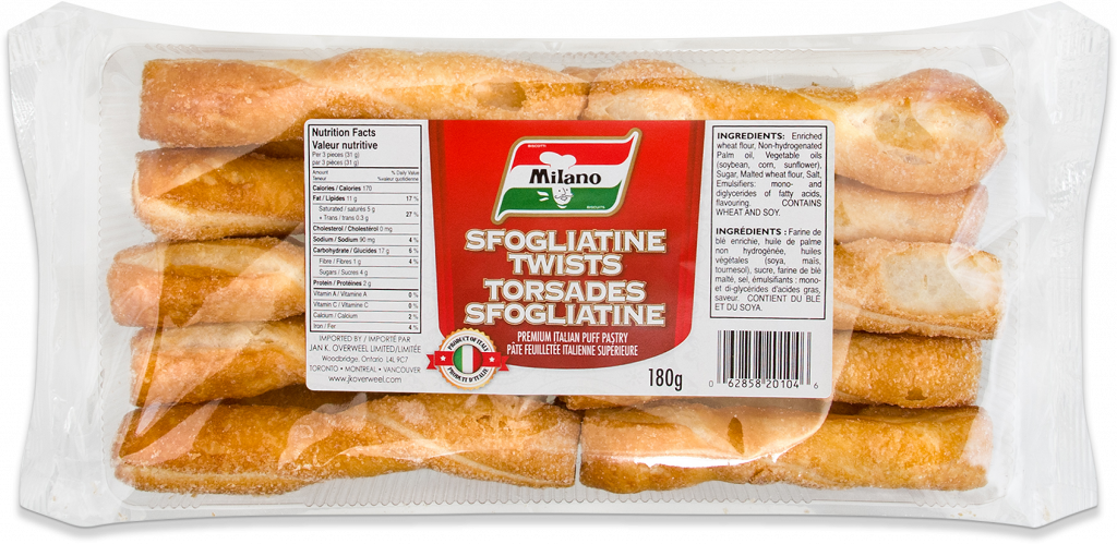 Packaging For Milano Sfogliatine Twists Puff Pastry - Baguette Clipart (1024x499), Png Download