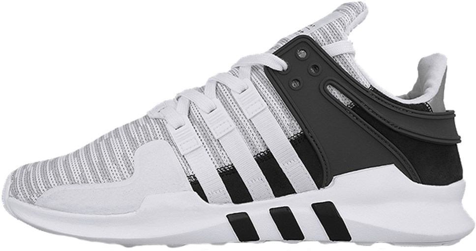 Adidas Eqt Support Adv - Adidas Eqt White Black Clipart (968x511), Png Download