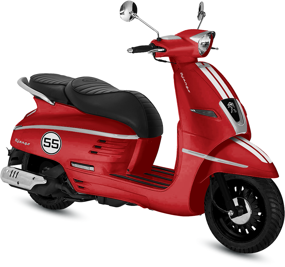 Django 50cc Vintage Scooter, Retro Scooter - Hero Maestro Edge 125 Red Clipart (1060x1060), Png Download