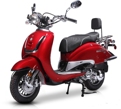Bms Heritage 150 1-tone Burgundy - Bms Heritage Scooter Clipart (720x480), Png Download
