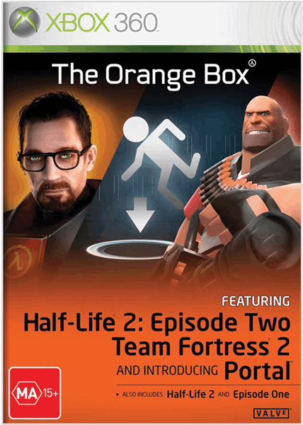 Orange Box Xbox 360 Cover Clipart (600x600), Png Download