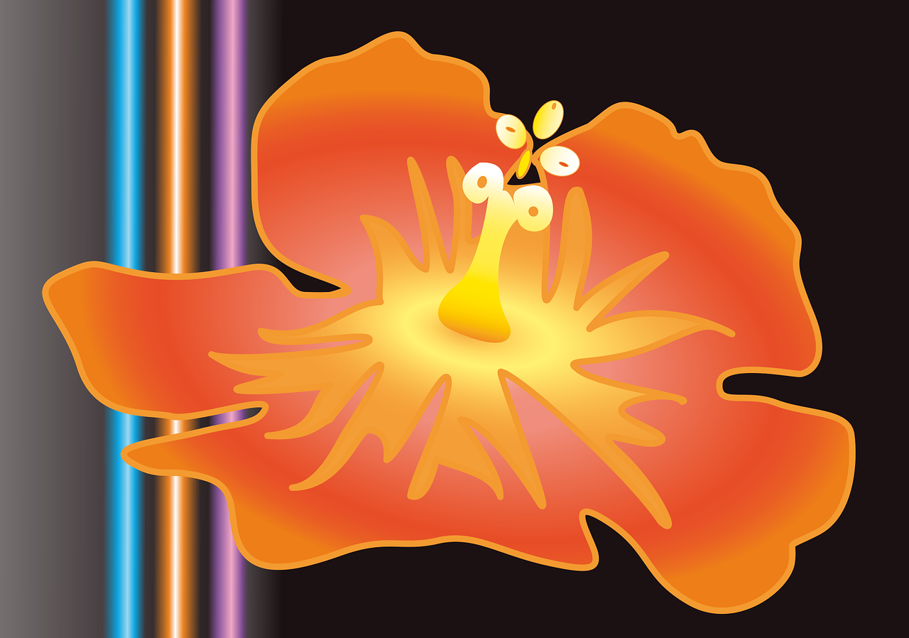 Hibiscus Flower Blossom - Illustration Clipart (1280x898), Png Download