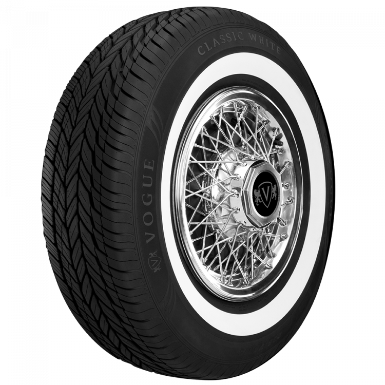 Vogue Classic White Tire - Black And White Tires Clipart (750x750), Png Download