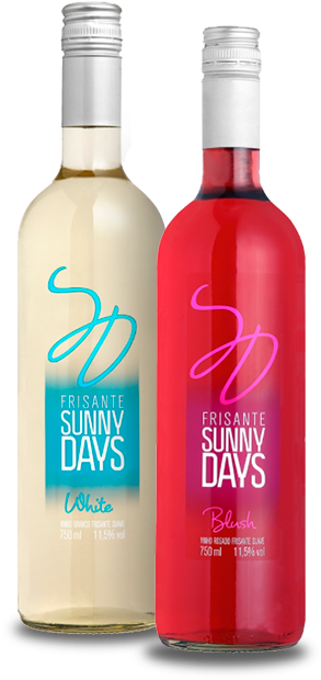 Foto Das Garrafas Do Frisante Sunny Days White E Frisante - Vinho Sunny Days Clipart (659x636), Png Download