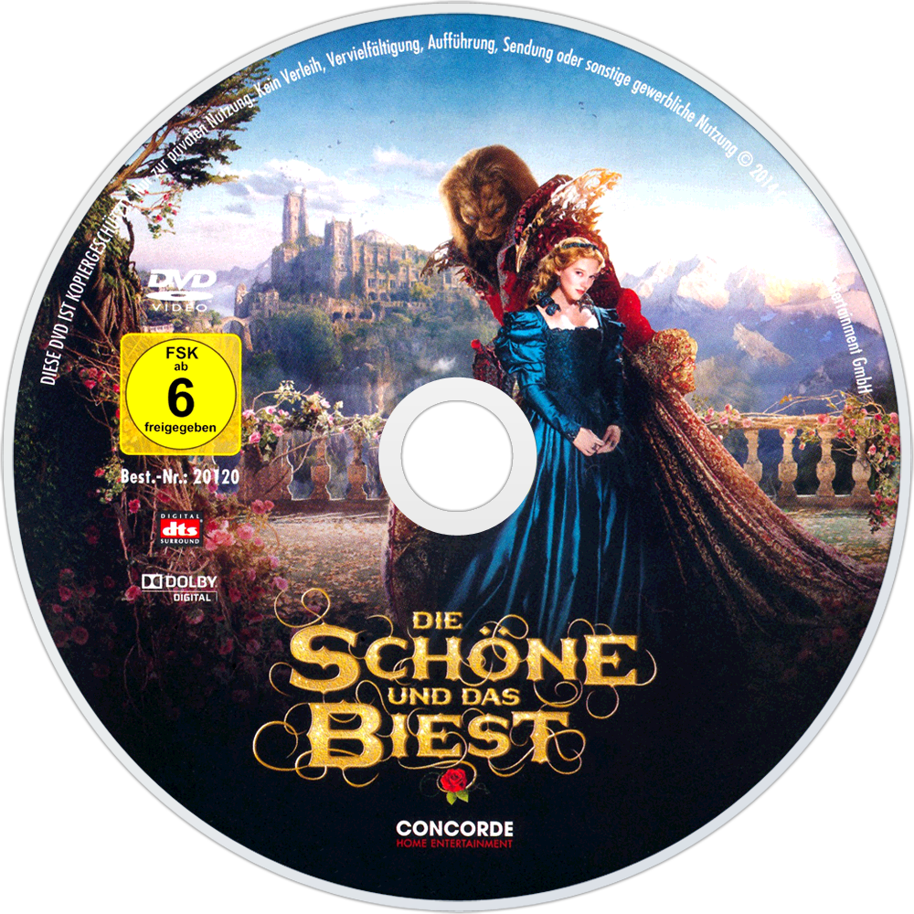 Beauty And The Beast Dvd Disc Image - Beauty And The Beast Poster In Spanish Clipart (1000x1000), Png Download