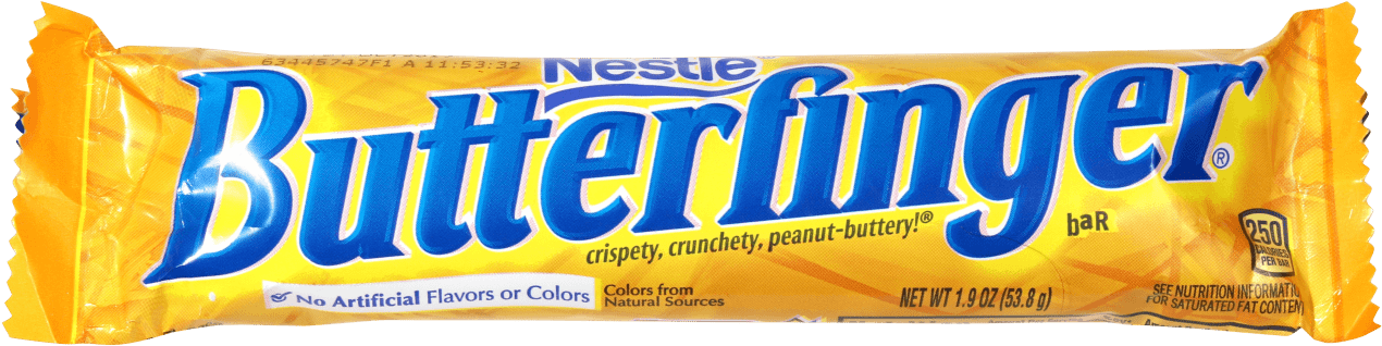Nestle Butterfinger Bar - Butterfinger Candy Bar Clipart (1270x318), Png Download