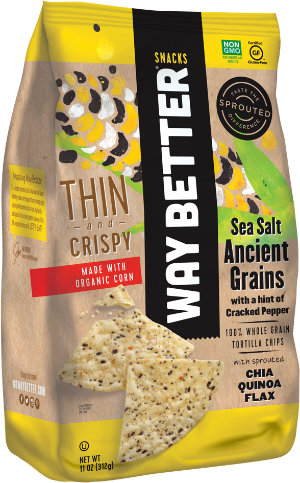 Thin & Crispy Sea Salt - Way Better Chips Clipart (1000x1000), Png Download