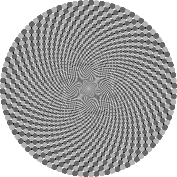 Optical Illusion Light Optics Black And White - Optical Illusion No Background Clipart (750x750), Png Download