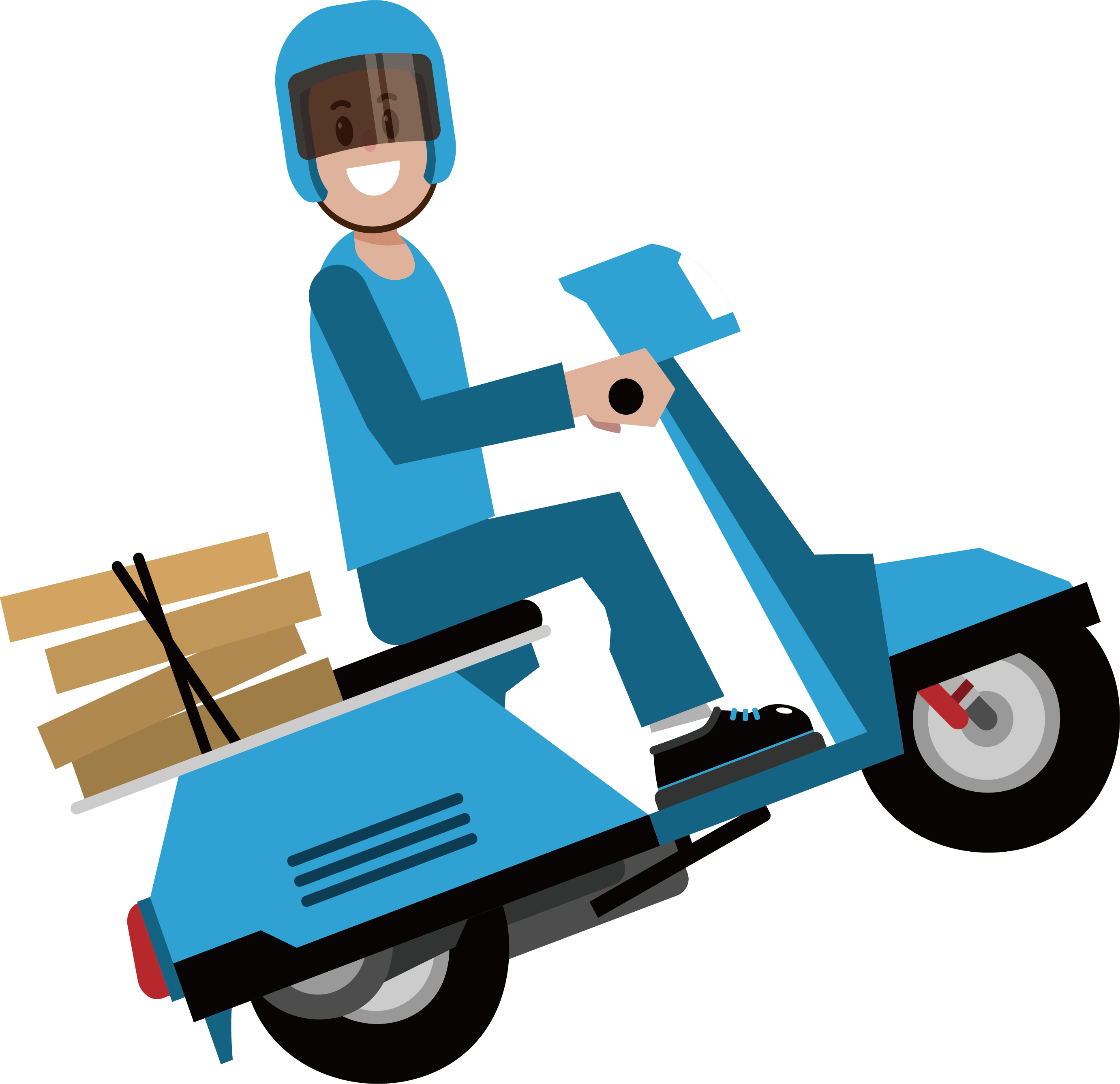 Png Royalty Free Delivery Courier - Bike Delivery Png Clipart (2763x2674), Png Download