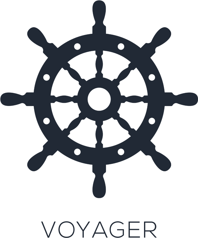 Voyer-logo - Ship Wheel Transparent Background Clipart (2000x1500), Png Download