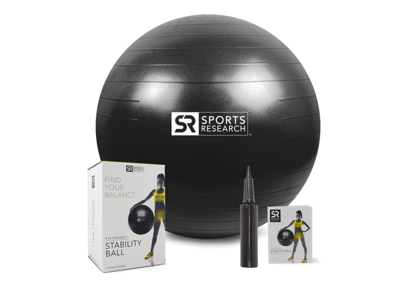 Sports Research Exercise Stability Ball With Pump 65cm - Exercise Ball Clipart (800x600), Png Download