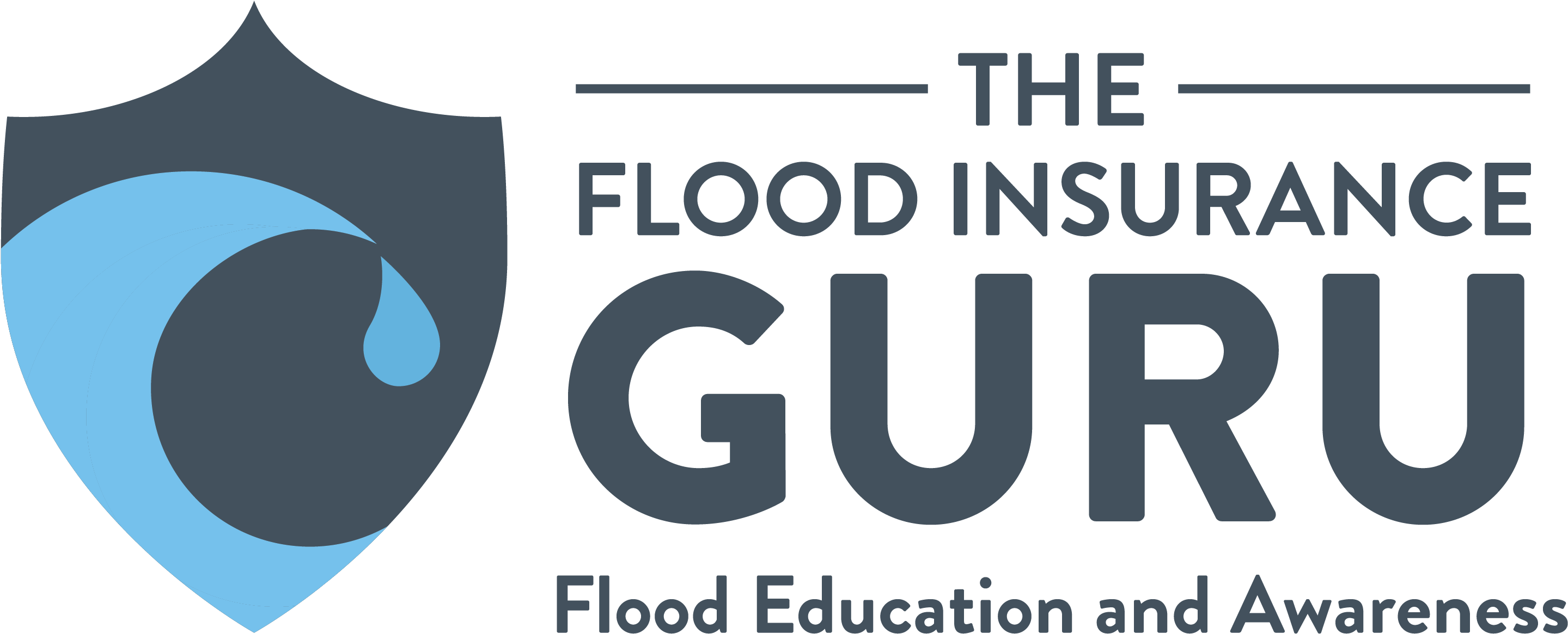 Flood Insurance Guru Logo W Tagline H 2 Color - Funny Warning Signs Clipart (3136x2029), Png Download