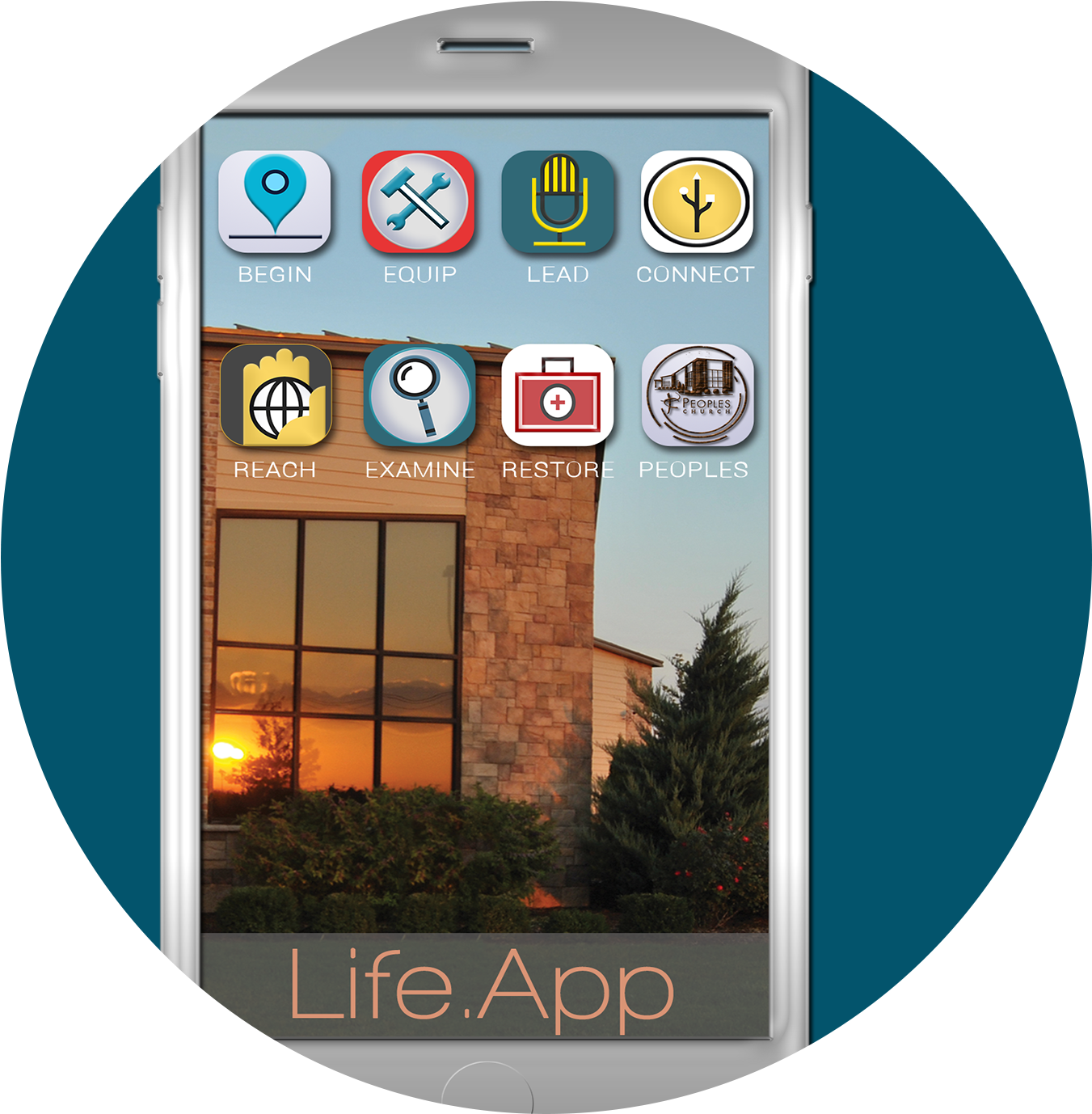 Round Life - App - Mobile Phone Clipart (2100x1500), Png Download