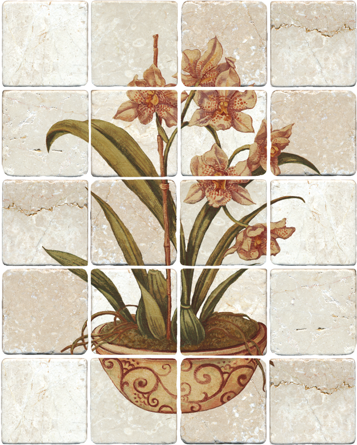 6035 Potted Flower - Motif Clipart (900x900), Png Download