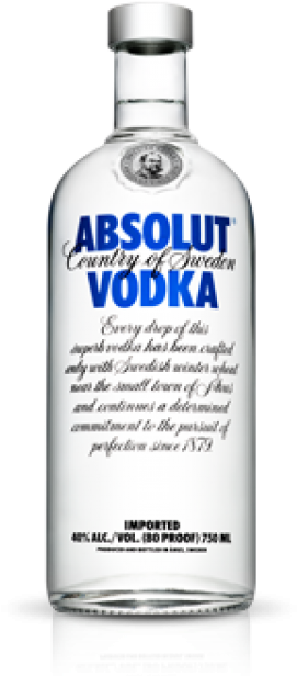 Absolut Blue 1l - Absolut Vodka Clipart (600x800), Png Download