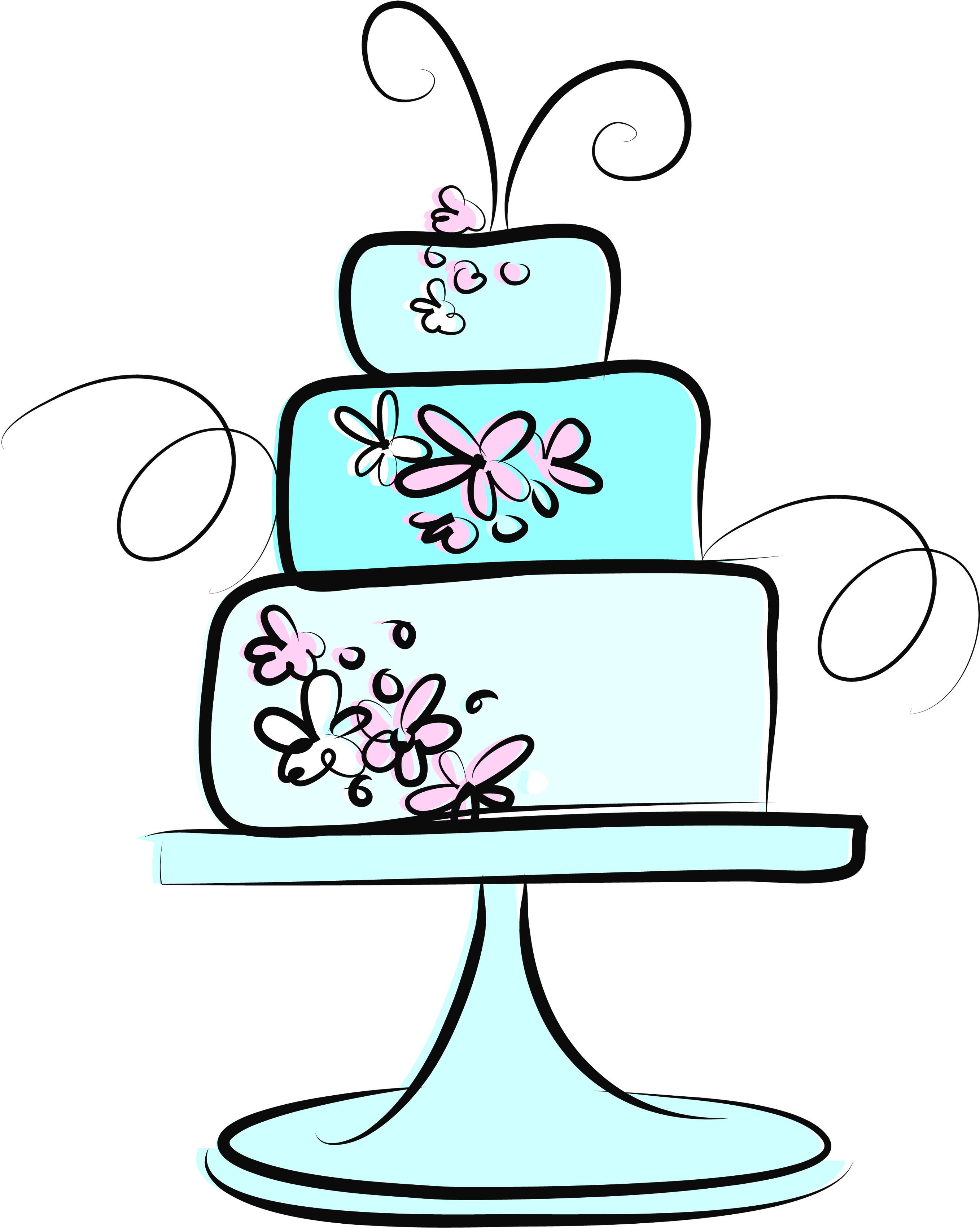 Wedding Cake F Clipart (2716x3405), Png Download