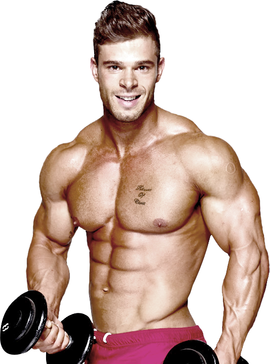 Bodybuilding Png - Barechested Clipart (545x734), Png Download
