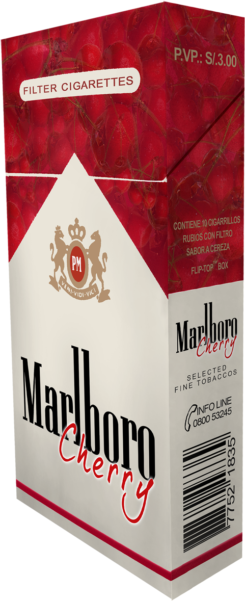 Marlboro Cherry - Cajetilla De Cigarrillos Png Clipart (984x1312), Png Download