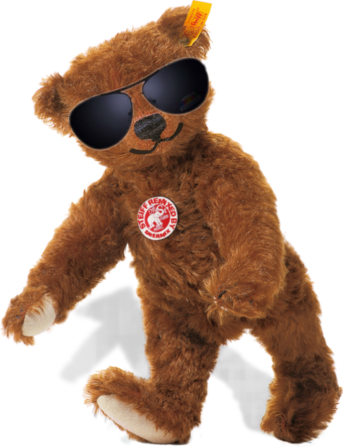 #teddy #secret Agent #fbi #sunglasses #pilot #cool - Steiff Classic Teddy Bear Clipart (500x653), Png Download