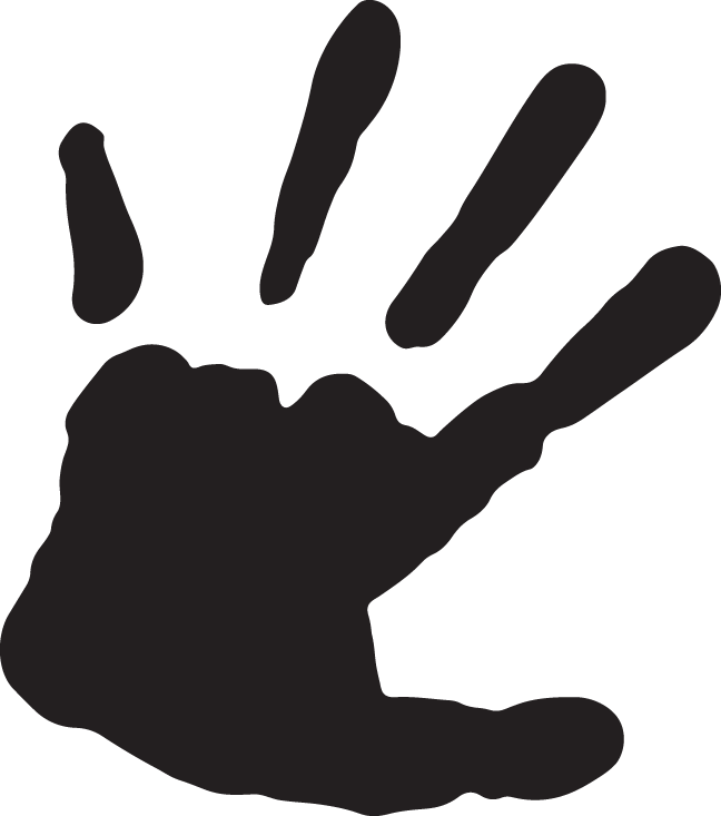 458ra - Handprints - 458ra - Handprints - Hand Print Clipart (648x733), Png Download