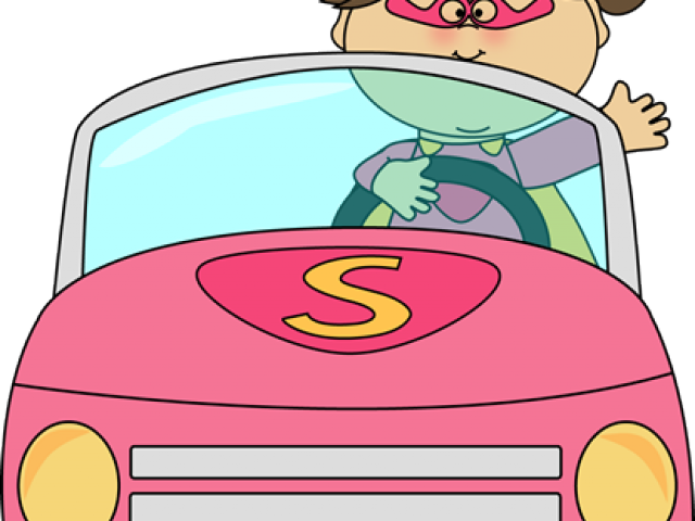 Girl Driving Car Clipart - Png Download (640x480), Png Download