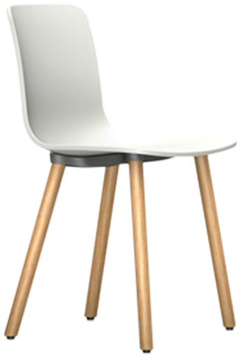 Vitra Hal Wood Chair White - Vitra Hal Wood Chair Clipart (900x670), Png Download