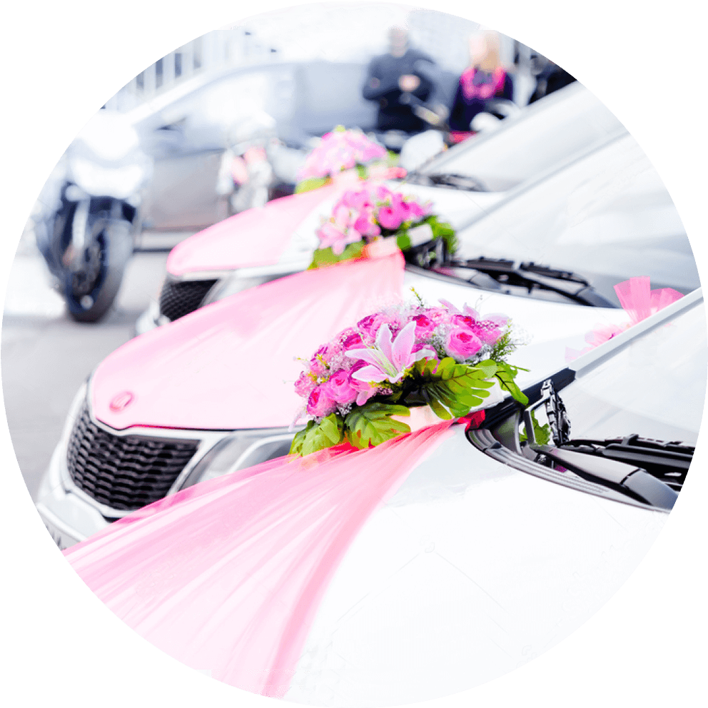Wedding Car - Décoration Voiture Mariage Clipart (1032x1001), Png Download