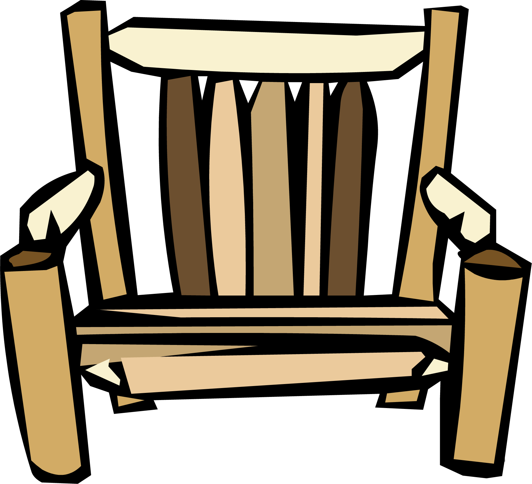 Chair Clip Wood Furniture - Club Penguin Chair - Png Download (1864x1695), Png Download