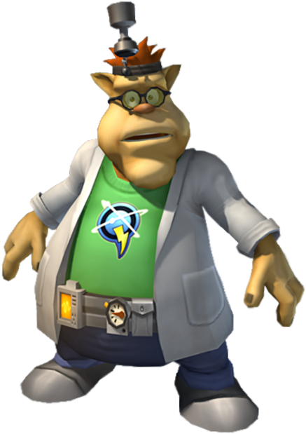 Big Al, In His Captain Qwark Fanshirt - Big Al Ratchet And Clank Clipart (513x640), Png Download