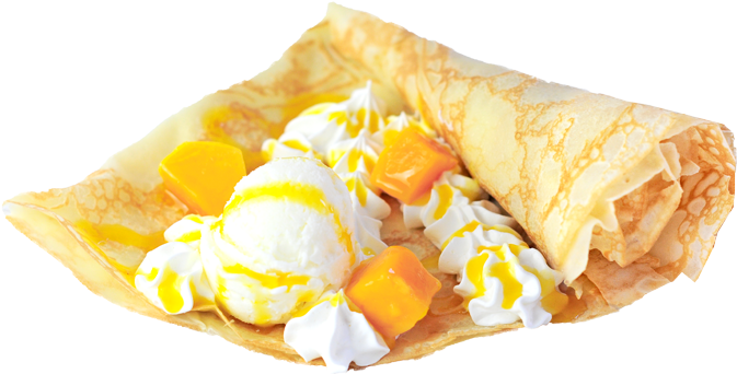 Mango Crêpes - Fried Egg Clipart (756x416), Png Download