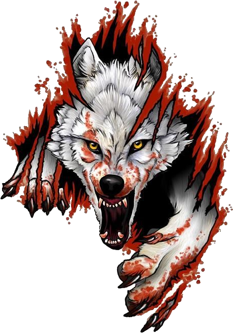 Tattoo Wolf Black Dog Sleeve Free Clipart Hd - Badass Wolf - Png Download (472x662), Png Download