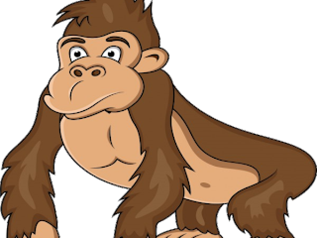 Gorilla Clipart Transparent Background - Transparent Background Gorilla Clipart - Png Download (640x480), Png Download