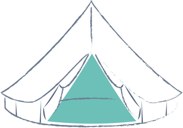 Tent Clipart Bell Tent - Hand Drawn Bell Tents Free Vector - Png Download (600x600), Png Download