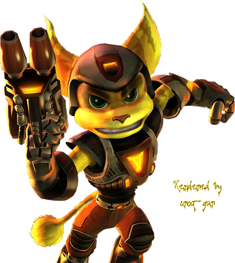 Ratchet And Clank 3 Clipart (851x920), Png Download