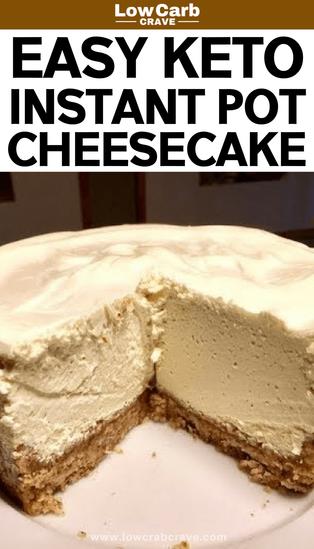 Easy Instant Pot Low Carb Keto Cheesecake Recipe - Cheesecake Clipart (1000x1750), Png Download