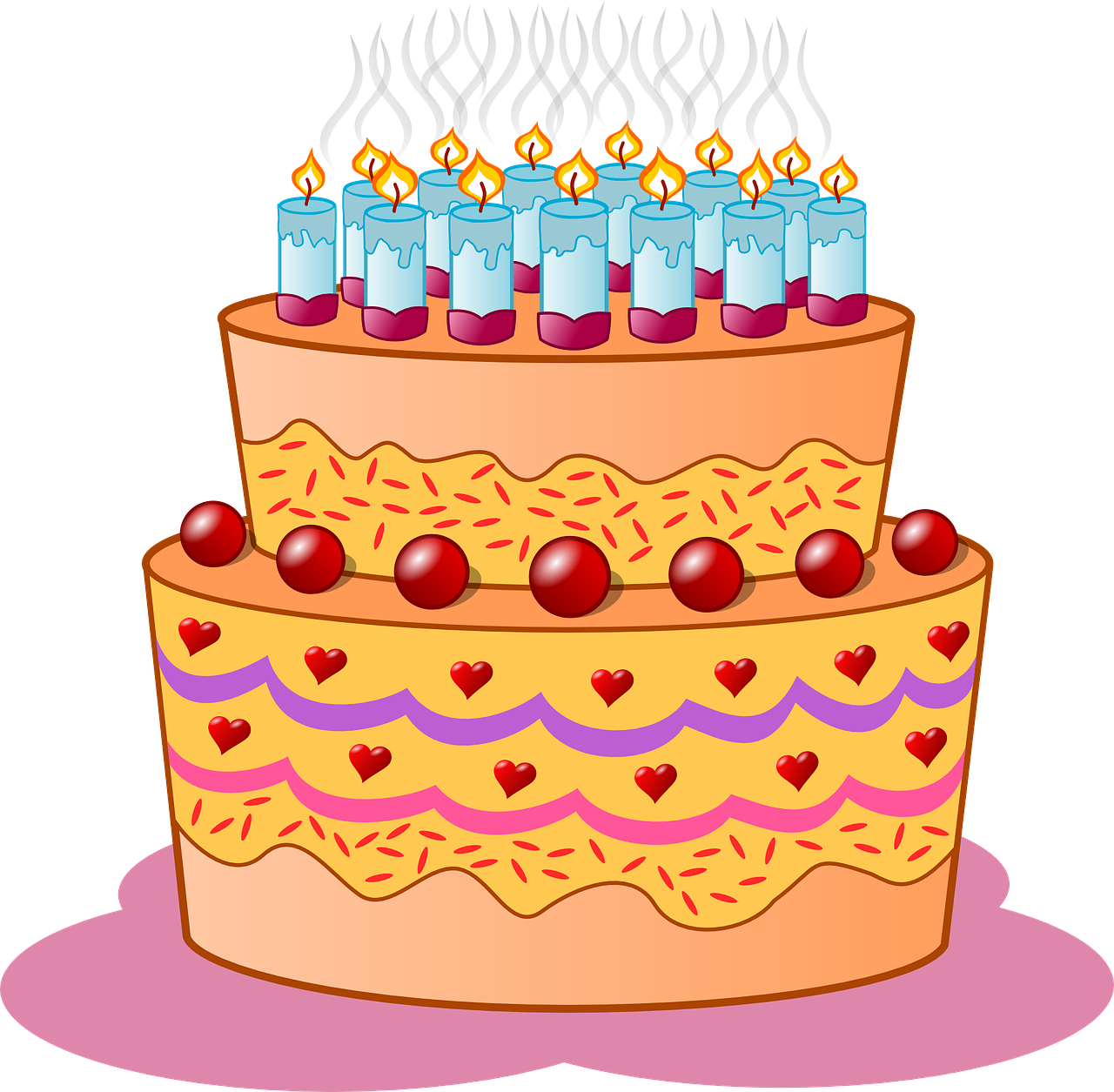 Birthday Cake Candles - Cake Clipart - Png Download (1280x1255), Png Download