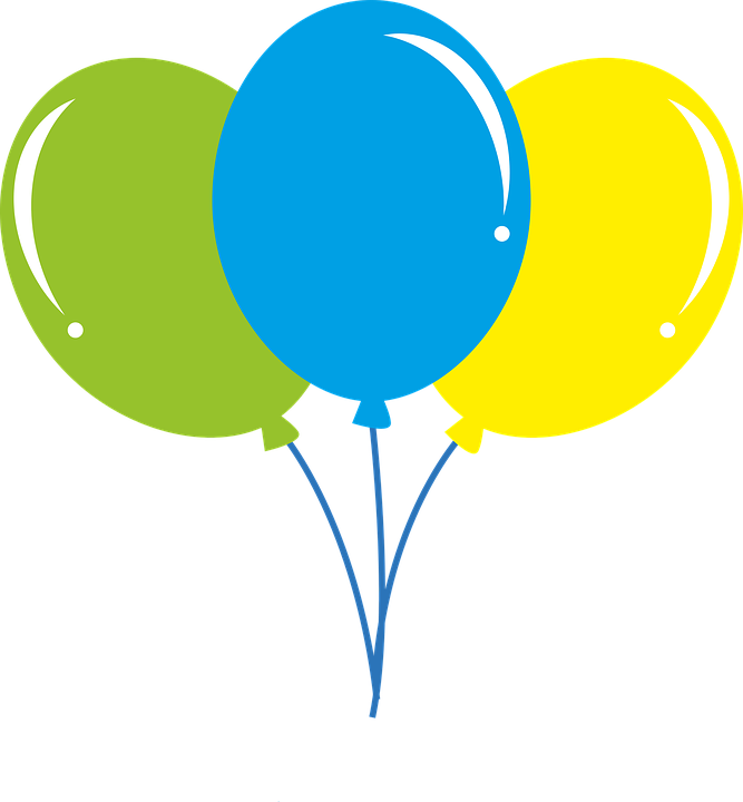 Vector, Balao, Coloré, Parti, Anniversaire, Heureux - Balao De Festa Desenho Png Clipart (667x720), Png Download