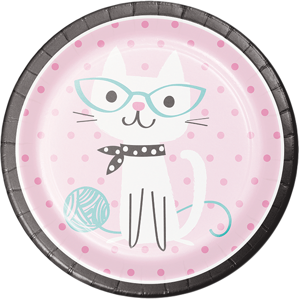 Cat Dinner Plates - Purrfect Kitty Cat Clipart (600x600), Png Download